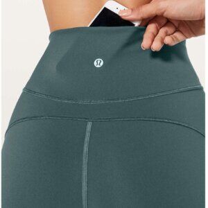 Lululemon In Movement 7/8 Tight Everlux 25" • Sz 10 • Color: Gravity-Green/Blue